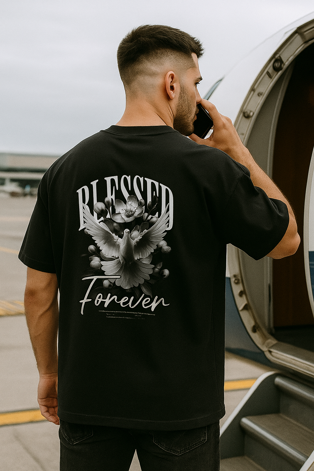 🕊️ "Forever Blessed" Oversized Tee – by FITHAUSE
