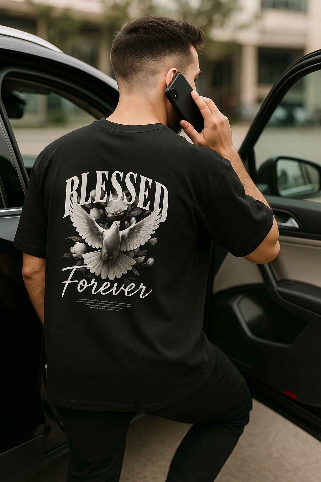 🕊️ "Forever Blessed" Oversized Tee – by FITHAUSE