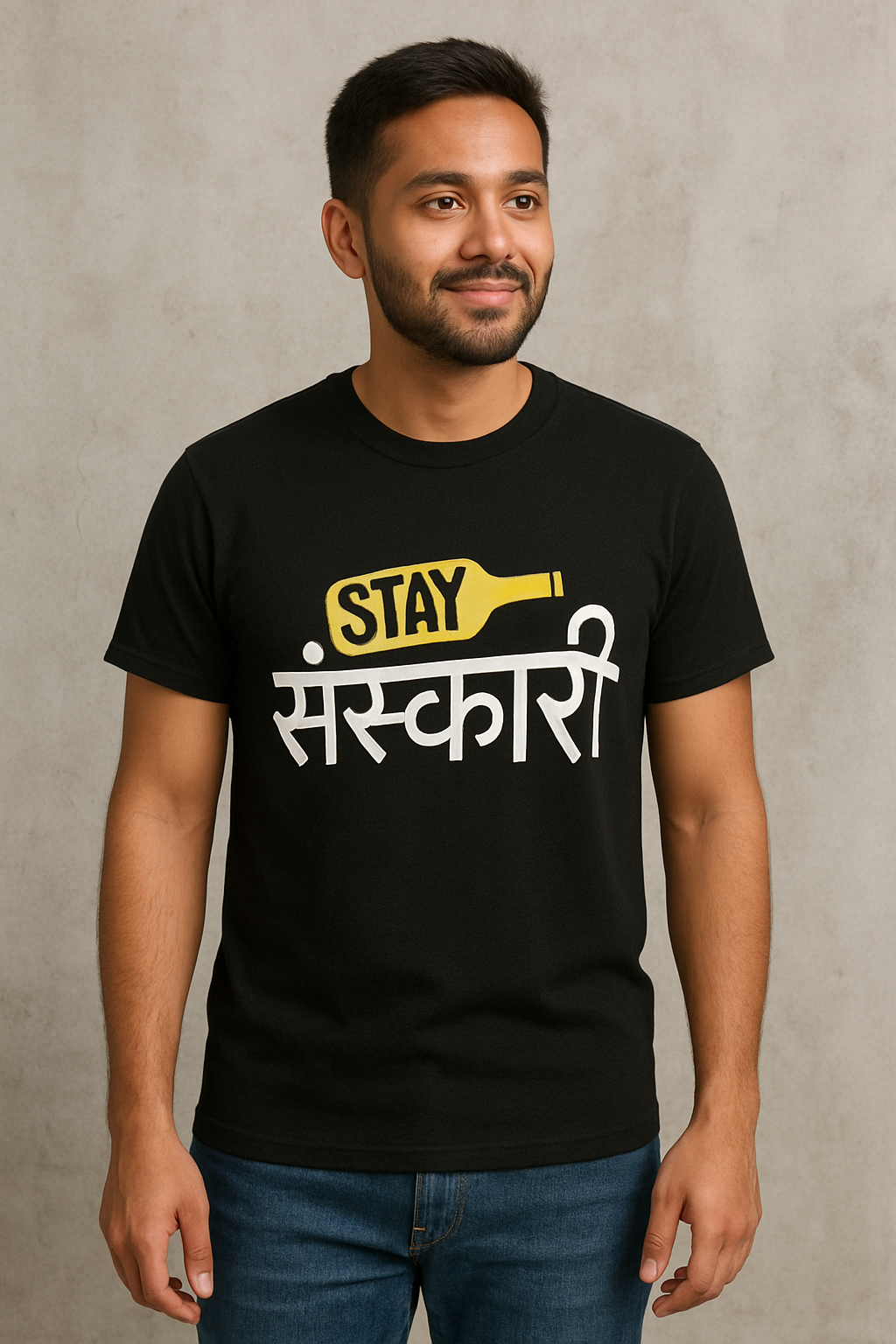 FITHAUSE: "Stay संस्कारी" Tee 🍾😇