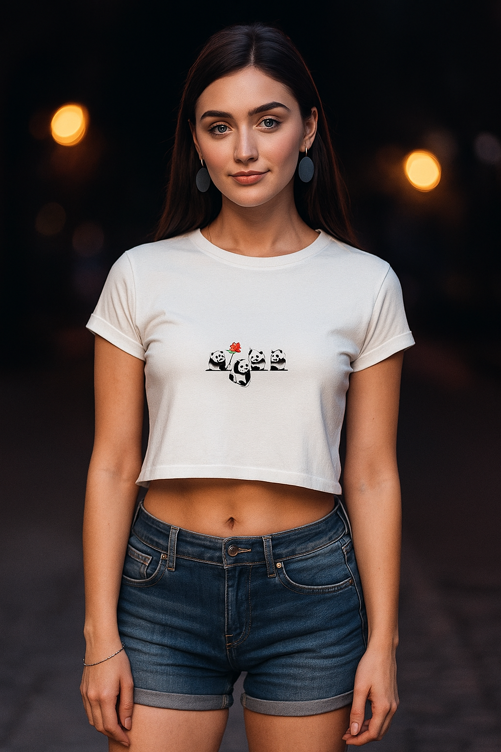 FITHAUSE 🐼 “Panda Vibes” Crop Tee