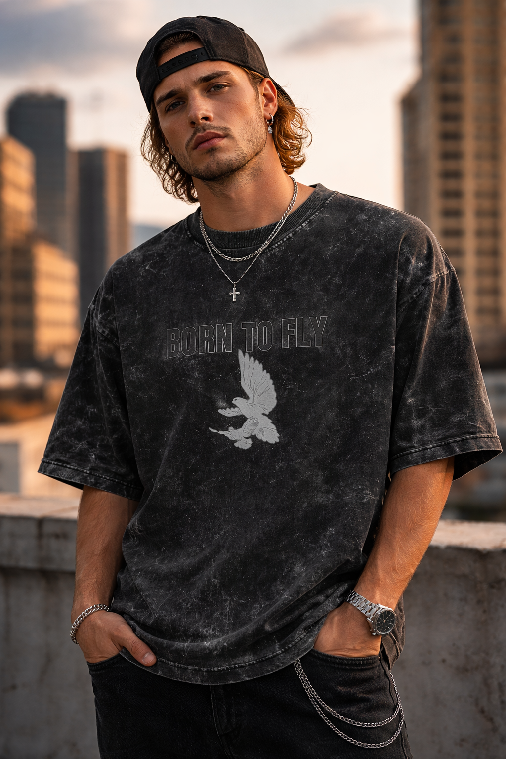 Acid Washed Oversized Tee